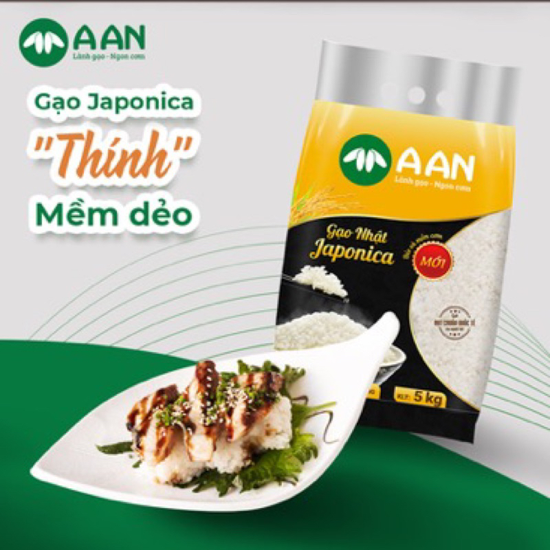 Gạo Japonica chính hãng A AN túi 5kg