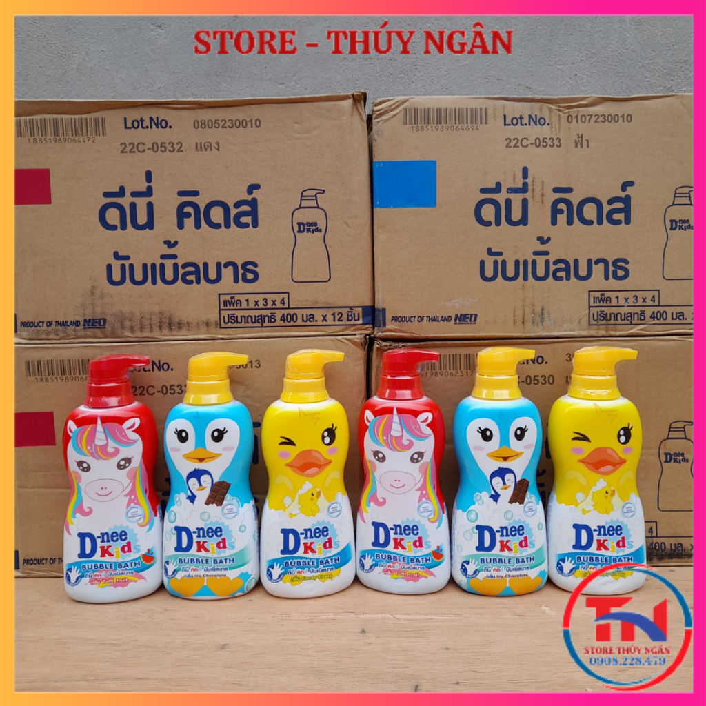 Sữa Tắm Gội Dnee Kids Thú Chai 400ml, Nhập Khẩu Thái Lan, Tắm Gội Toàn Thân Cho Bé