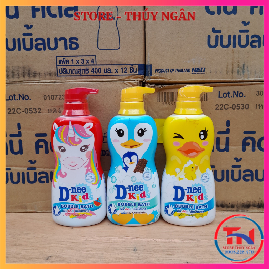 Sữa Tắm Gội Dnee Kids Thú Chai 400ml, Nhập Khẩu Thái Lan, Tắm Gội Toàn Thân Cho Bé