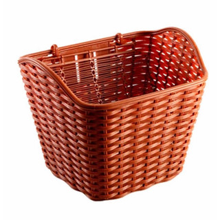 Giỏ xe đạp nhựa giả mây có nắp đậy cao cấp
