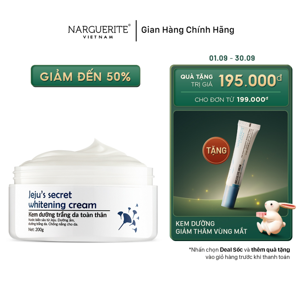 Kem dưỡng trắng da toàn thân Narguerite Jeju's Secret Cream 200g