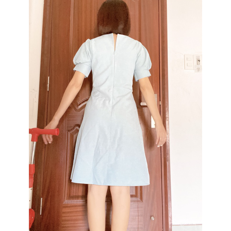 Thanh lý váy chữ A mà xanh dương 60.000