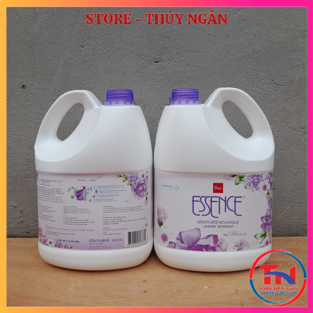 Nước Giặt Essence Can 3000ml, Siêu Sạch, Siêu Thơm, Đậm Đặc, Hàng Nội Địa Chính Hãng Nhập Khẩu