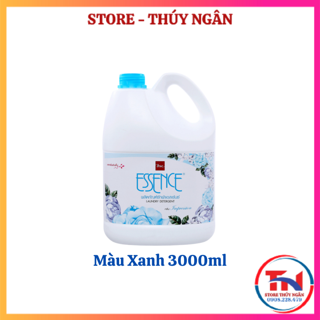 Nước Giặt Essence Can 3000ml, Siêu Sạch, Siêu Thơm, Đậm Đặc, Hàng Nội Địa Chính Hãng Nhập Khẩu
