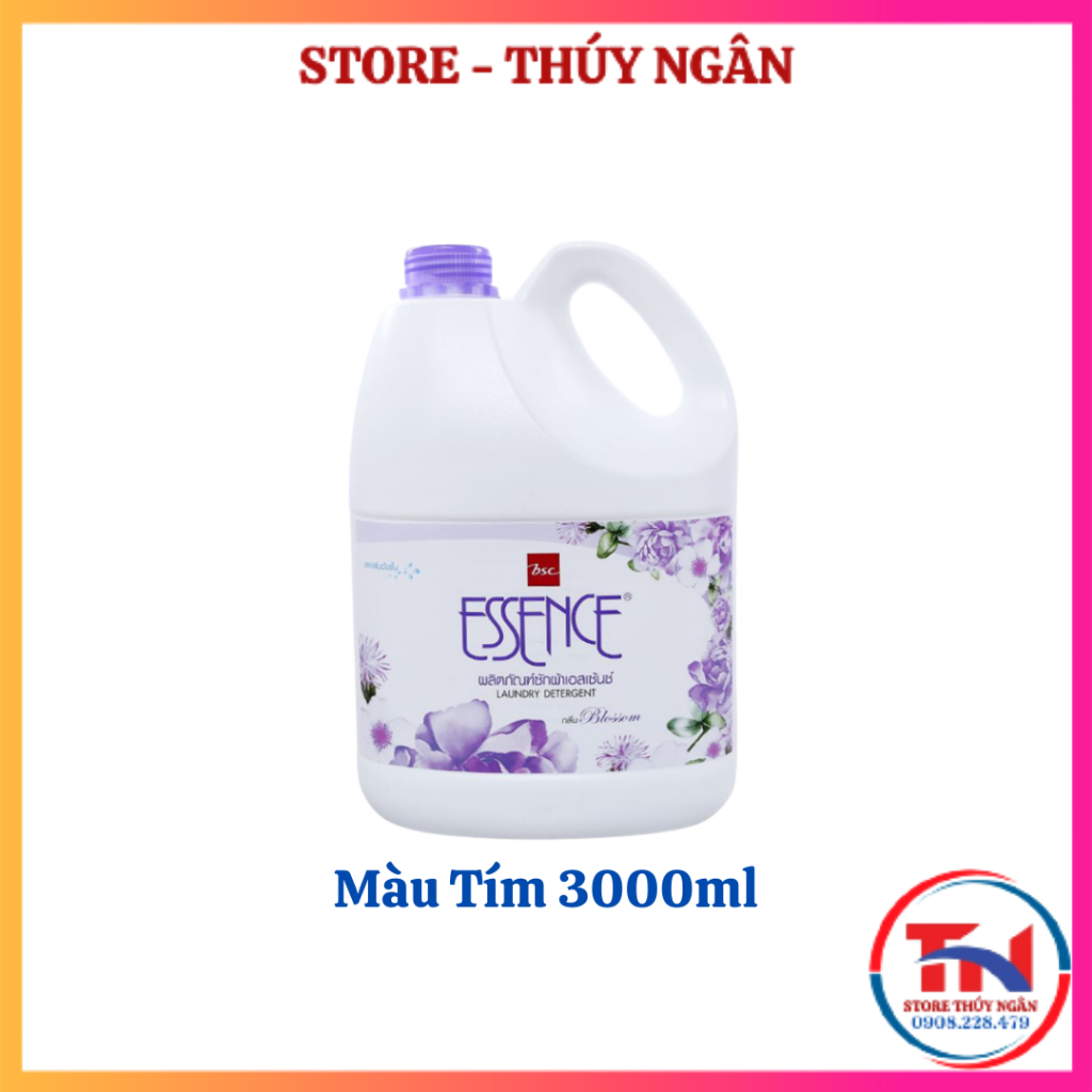 Nước Giặt Essence Can 3000ml, Siêu Sạch, Siêu Thơm, Đậm Đặc, Hàng Nội Địa Chính Hãng Nhập Khẩu