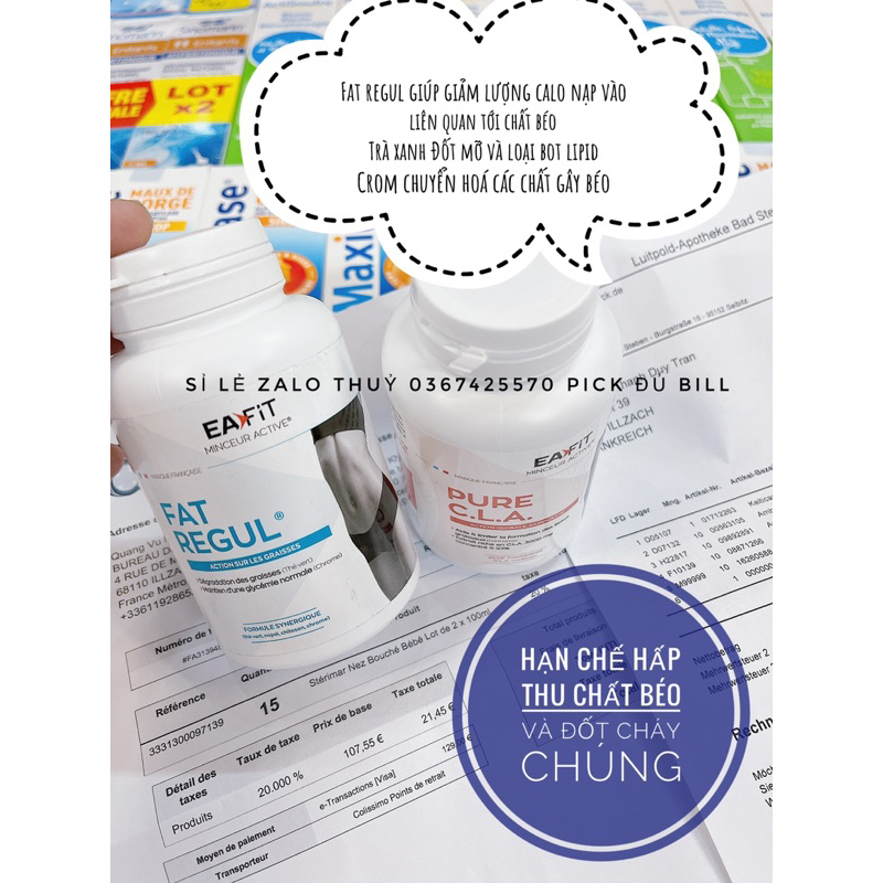 Tan mỡ - giảm cân Eafit Minceur Active Fat Regul - Eafit Pure C.L.A cho người tập thể thao