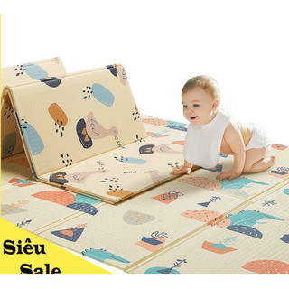 Thảm xốp xpe gấp gọn 2 mặt cho bé tập bò chống ngã chống thấm nước