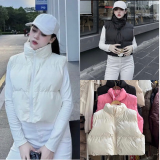 Áo phao gile nữ sát nách croptop , áo phao béo dày cao cấp
