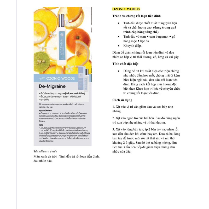 Tinh Dầu Therapy Dạng Xịt AYATANA - Hương Ozonic Woods