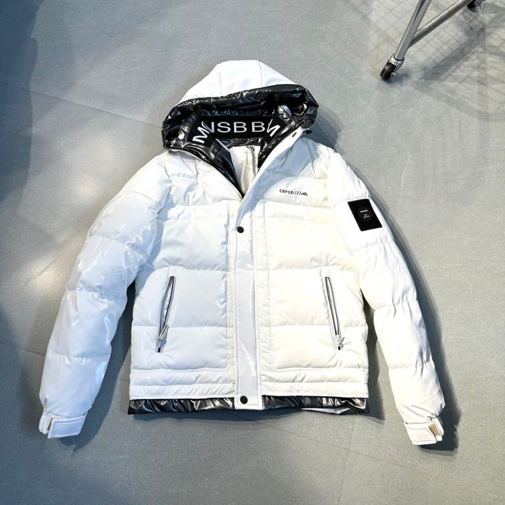 Áo Phao Nam Bóng Loáng,Áo Khoác Dáng Xuông Mũ Liền 2 Màu LogoTay Team Mác Đầy Đủ