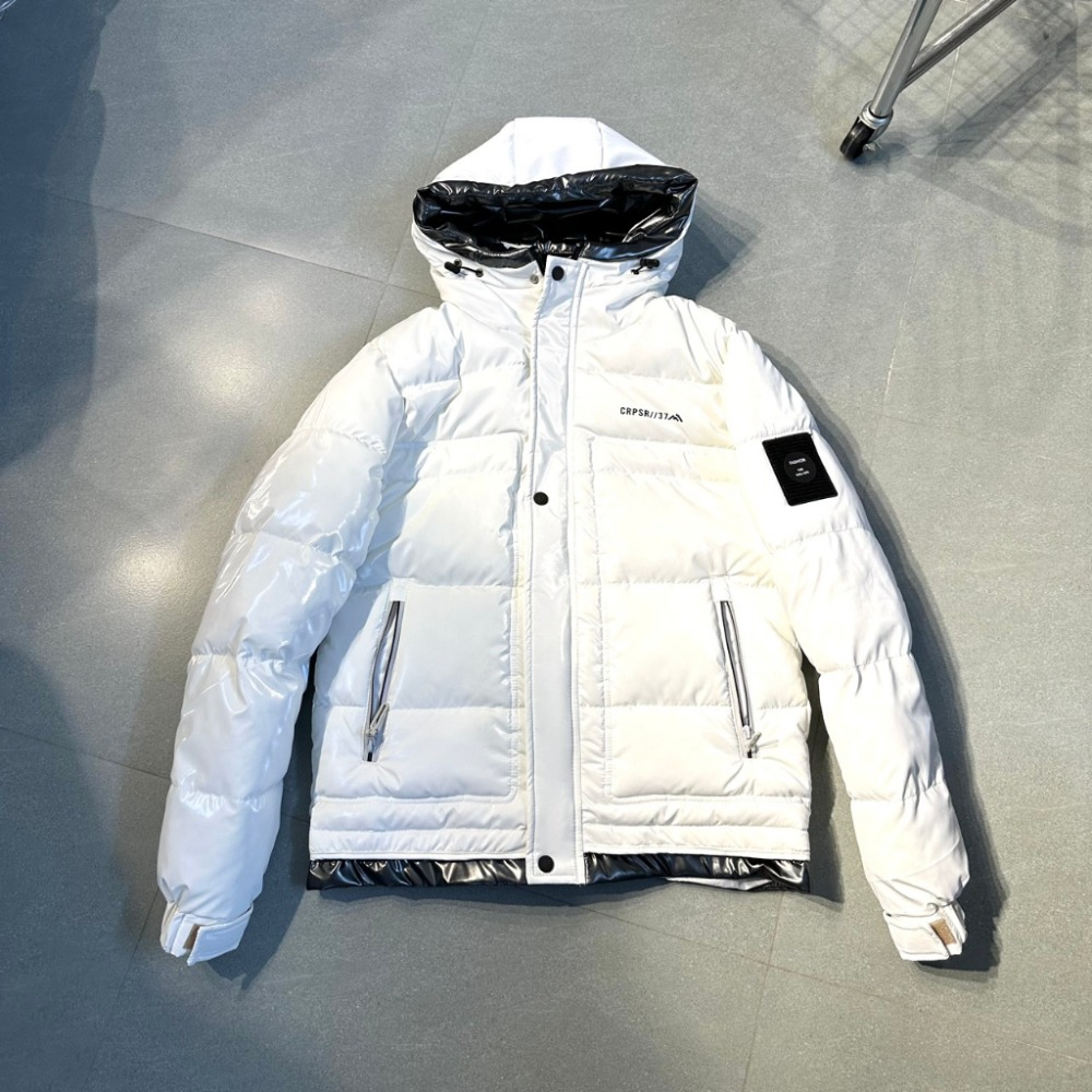 Áo Phao Nam Bóng Loáng,Áo Khoác Dáng Xuông Mũ Liền 2 Màu LogoTay Team Mác Đầy Đủ