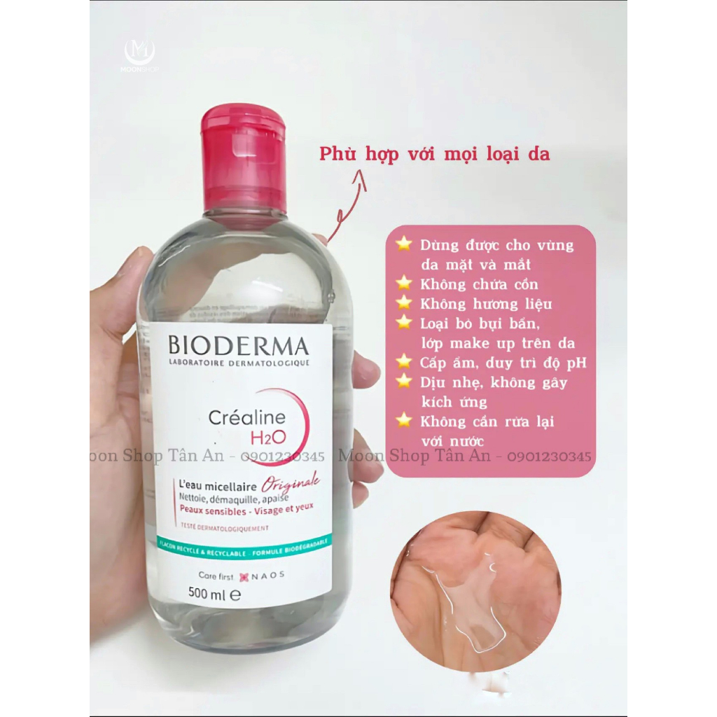 TẨY TRANG BIODERMAAA SEBIUM VÀ CRAELINE XANH / HỒNG