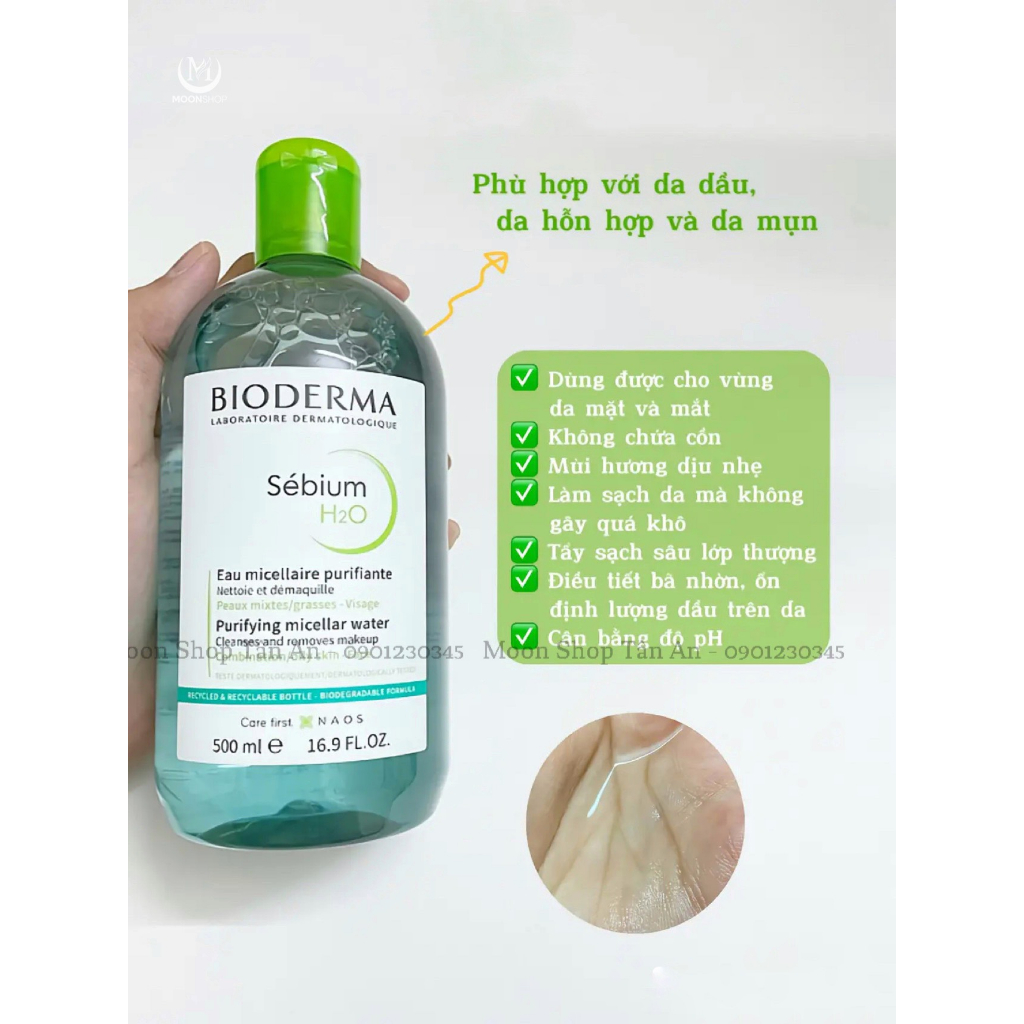 TẨY TRANG BIODERMAAA SEBIUM VÀ CRAELINE XANH / HỒNG