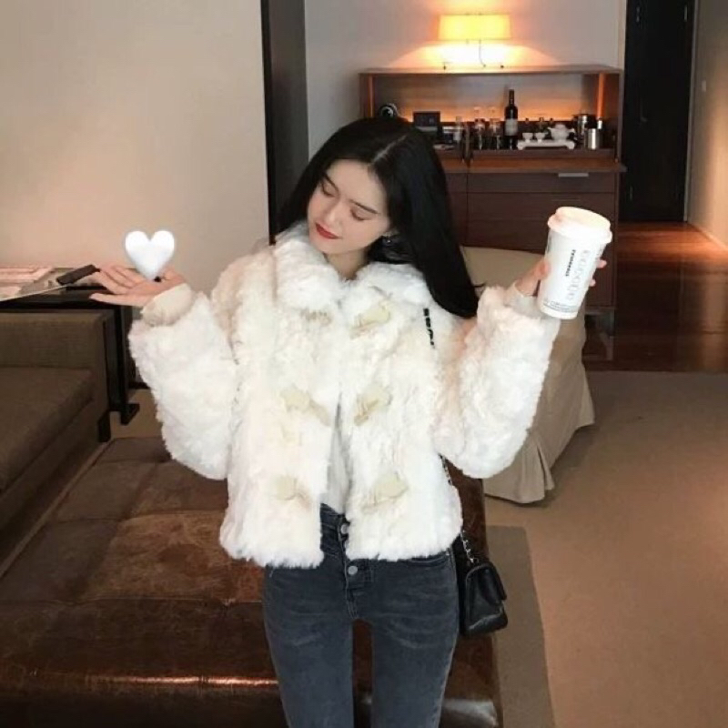 Áo lông Cừu khuy sừng siêu xinh❤️oder 1-2t