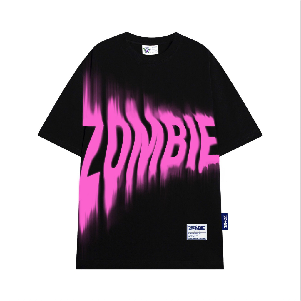MÓC KHÓA  == Áo thun Zombie Club Blur vải thun cotton định lượng 250gsm ZB002