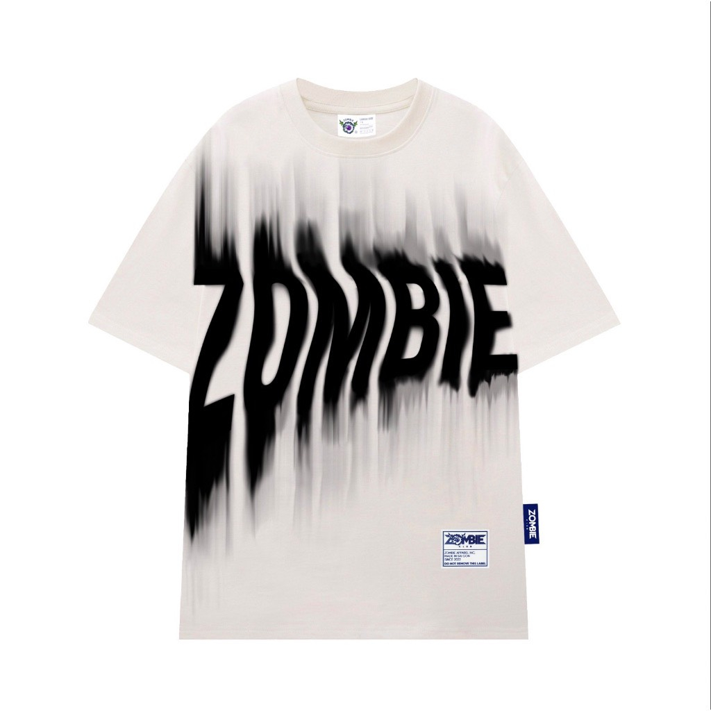 MÓC KHÓA  == Áo thun Zombie Club Blur vải thun cotton định lượng 250gsm ZB002