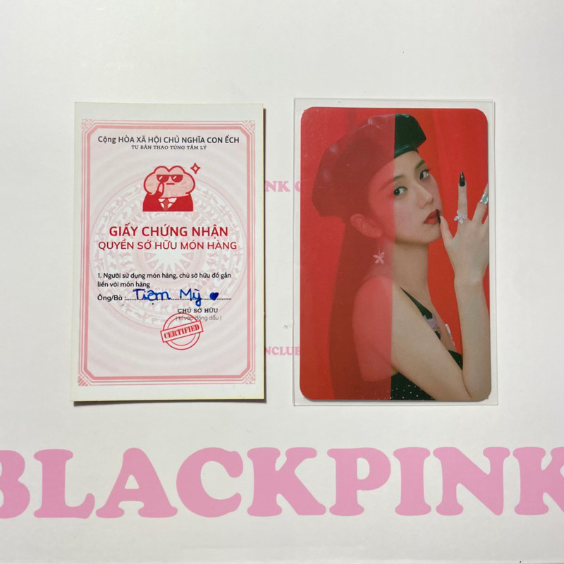 [OFFICIAL -NEW] Card thành viên Jisoo Blackpink bộ sưu tập Tag Me album |