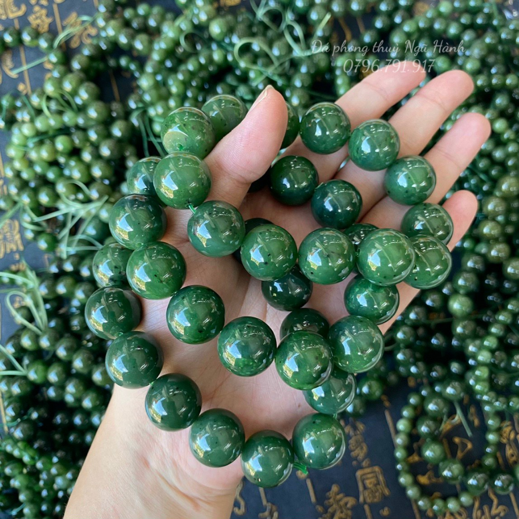 Vòng tay ngọc bich siêu vip đẹp hàng chuẩn y như hình - kiểm định 5A