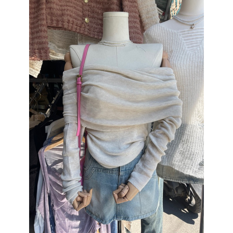 ÁO LEN TRỄ VAI TAY DÀI TIỂU THƯ HÀNG QC CHẤT ĐẸP MS22233