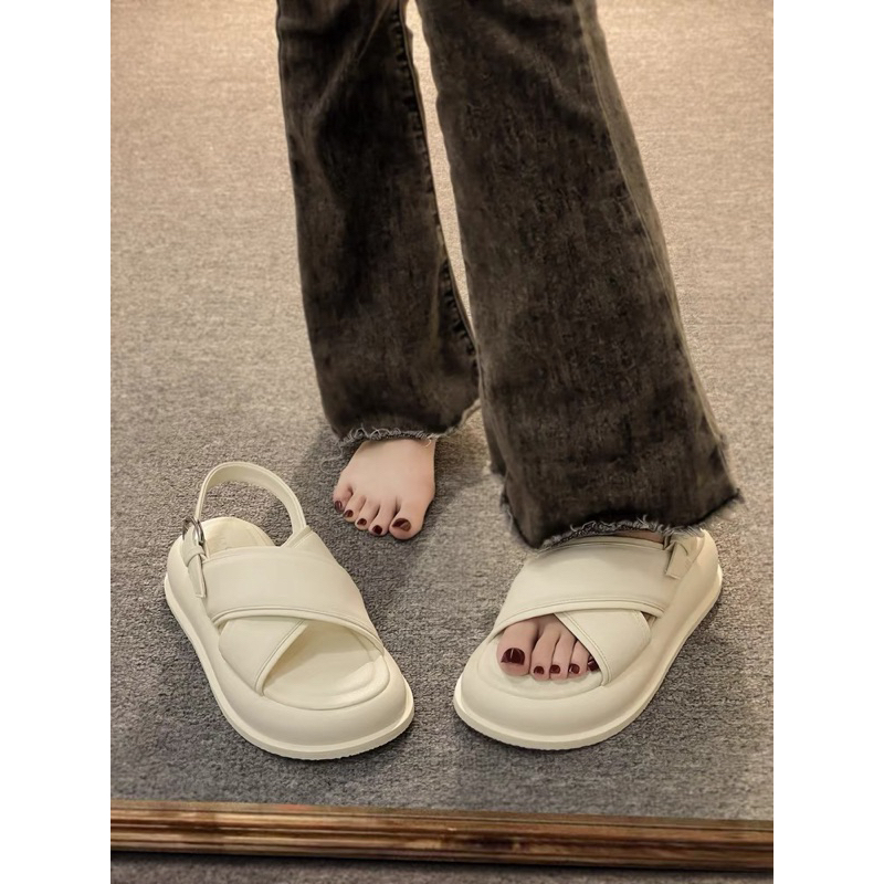 SANDAL QUAI CHÉO MÃ MỚI CHẤT DA MỀM SIÊU ÊM