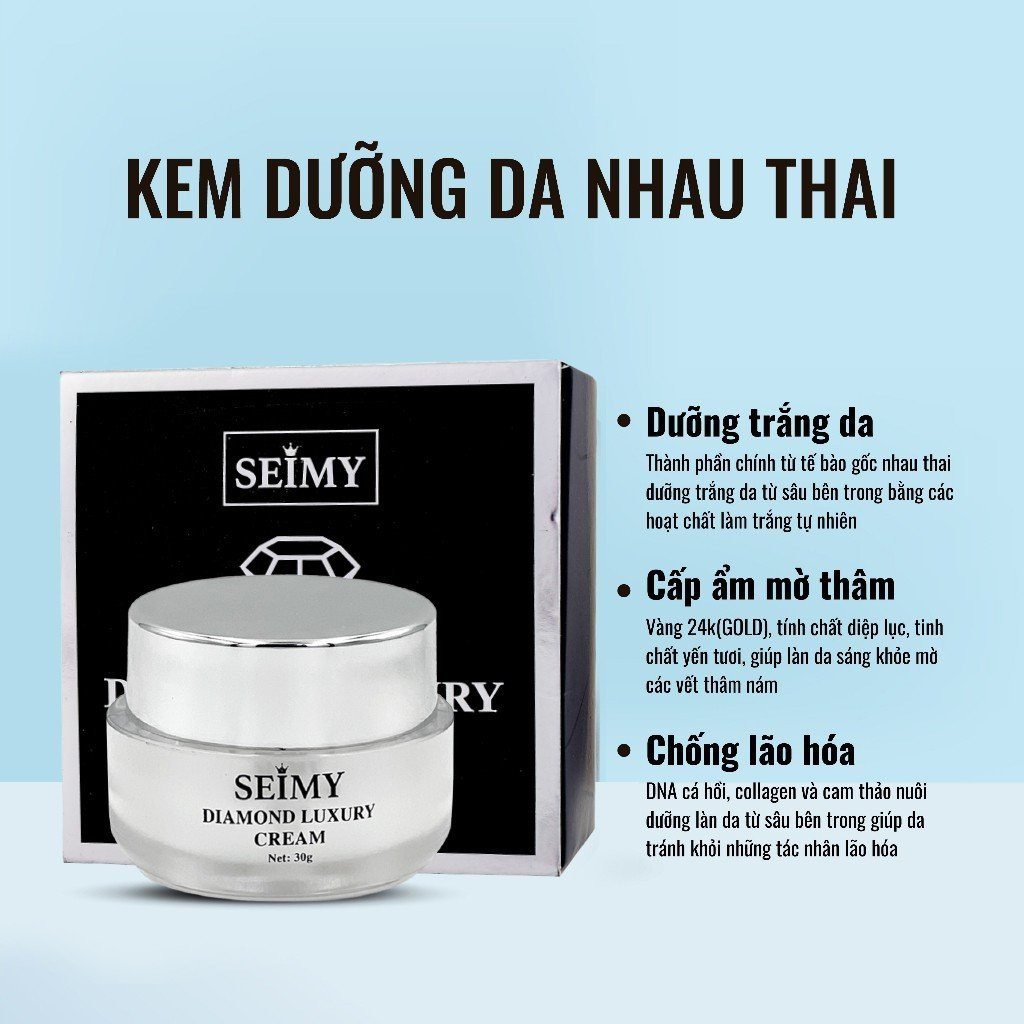 Kem dưỡng da mặt nhau thai SEIMY - Diamond Luxury Cream 30g