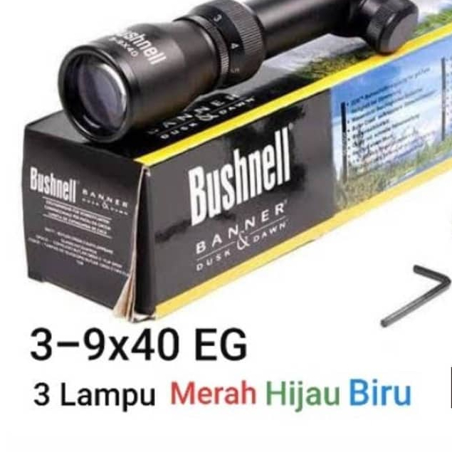 Ống Nhòm 1 mắt 3-9x40EG | Zoom Quang 3x Đến 9x | Có Đèn Trợ Xanh Đỏ | Tặng Kèm Rail 11mm hoặc 20mm