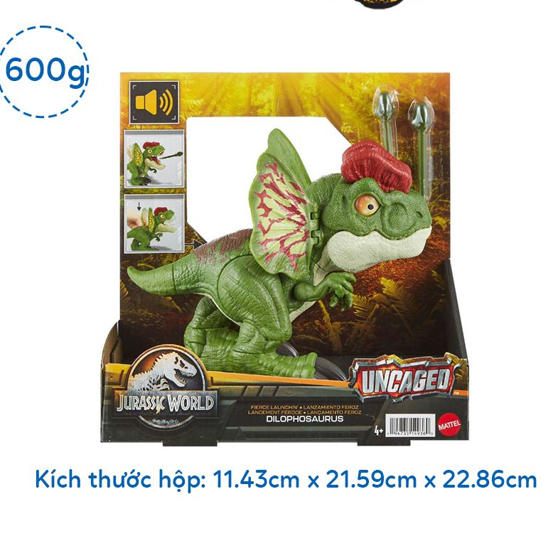 Khủng long bắn tên gầm thét UNCAGED DILOPHOSAURUS JURASSIC
