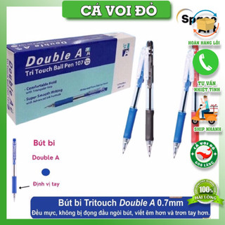 Bút bi 0.7mm double a tritouch dbp-107-b - mực xanh