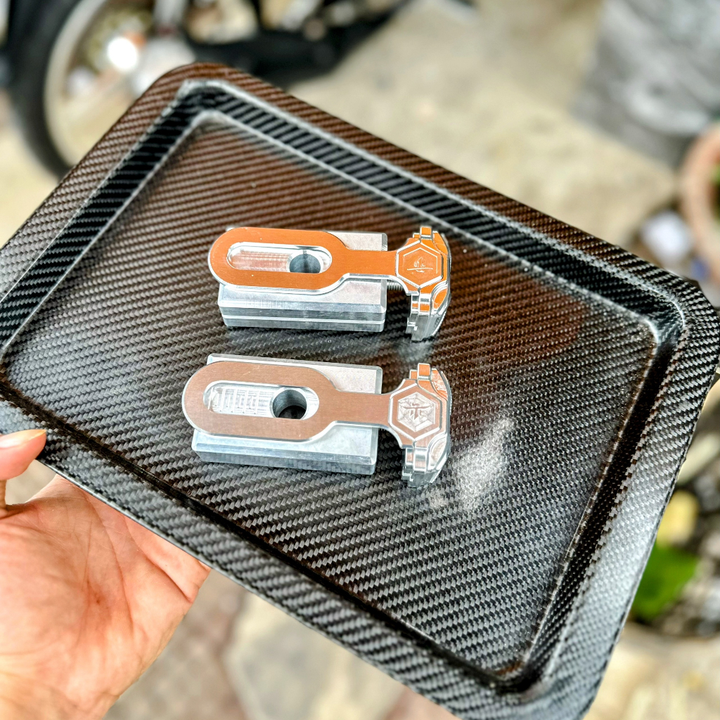 Cặp tăng sên âm CNC Có Nẹp Cho Xe Ex150/155 Titanium Pro