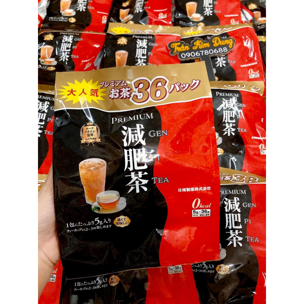 Trà giảm cân Genpi Premium Tea 36 gói túi lọc hỗ trợ tiêu hóa, cải thiện mức cholesterol