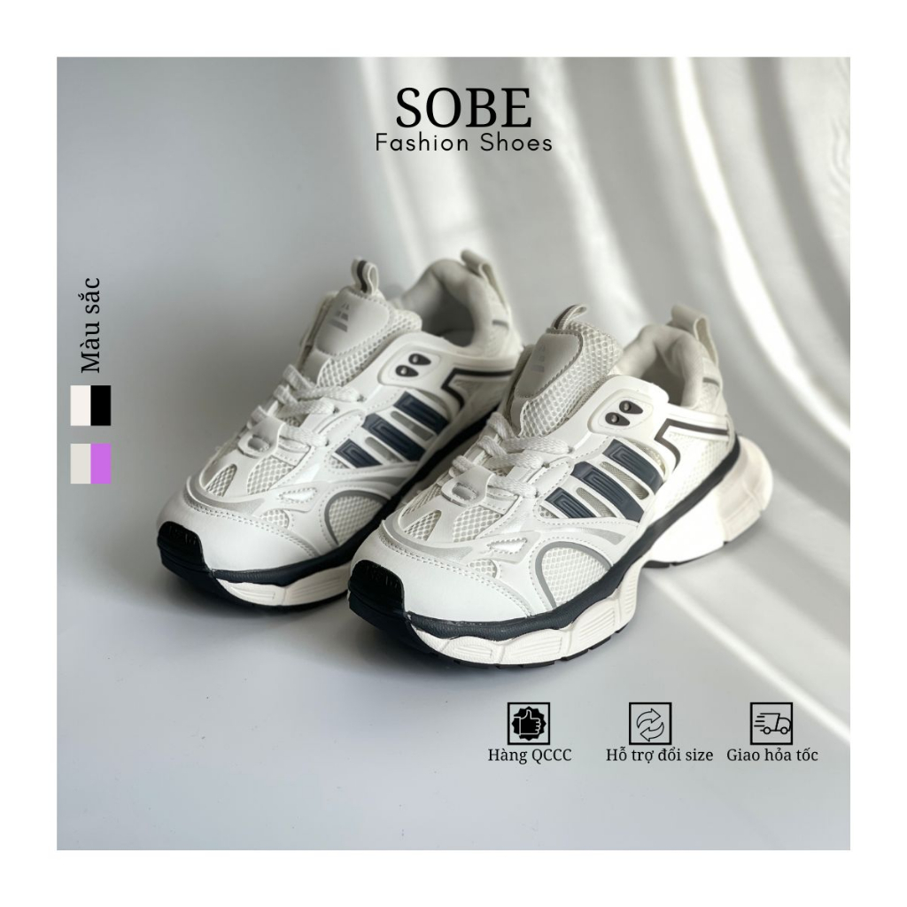 Giày Thể Thao Nữ Thoáng Khí Đế Cao Su Màu Trắng Đen Phong Cách Năng Động