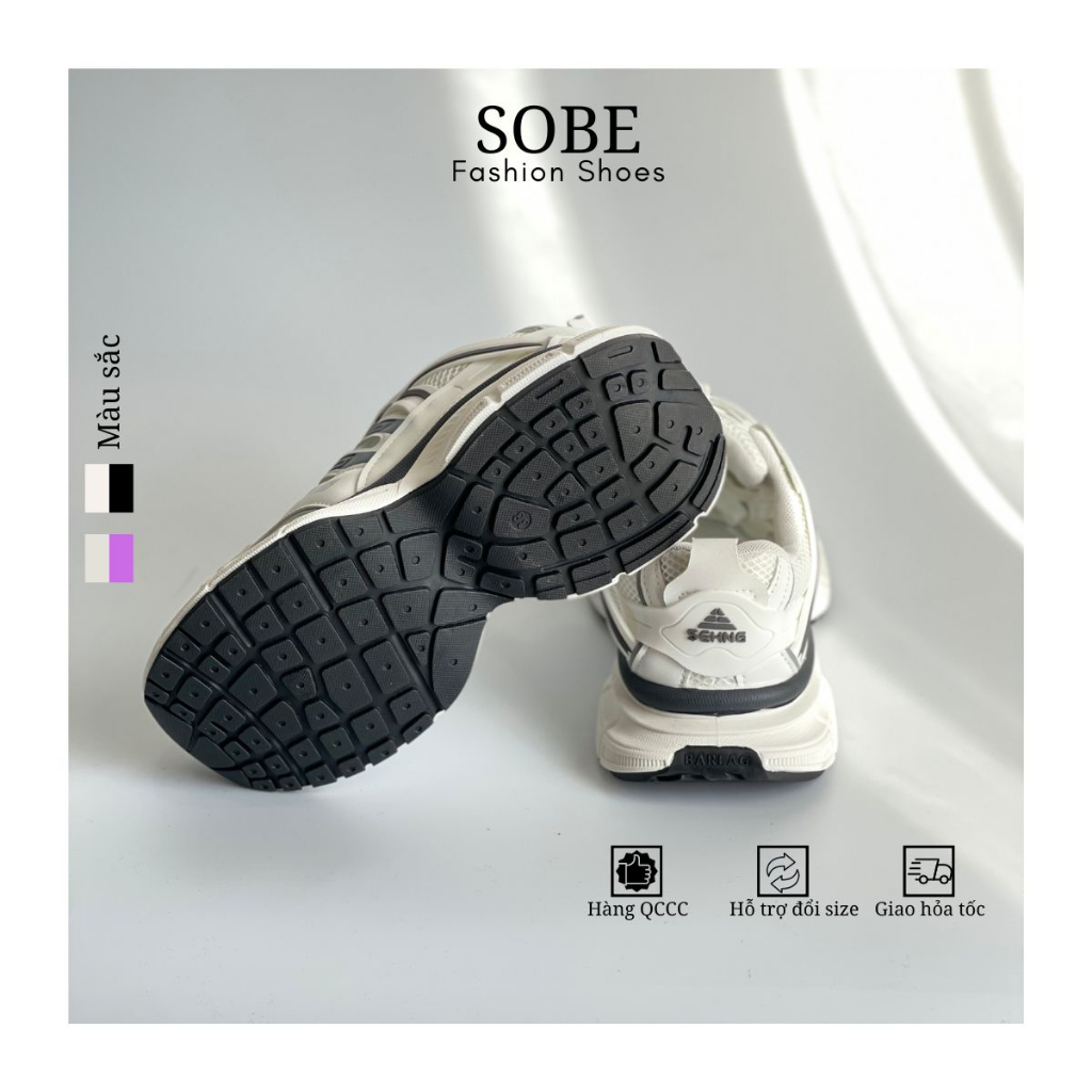 Giày Thể Thao Nữ Thoáng Khí Đế Cao Su Màu Trắng Đen Phong Cách Năng Động