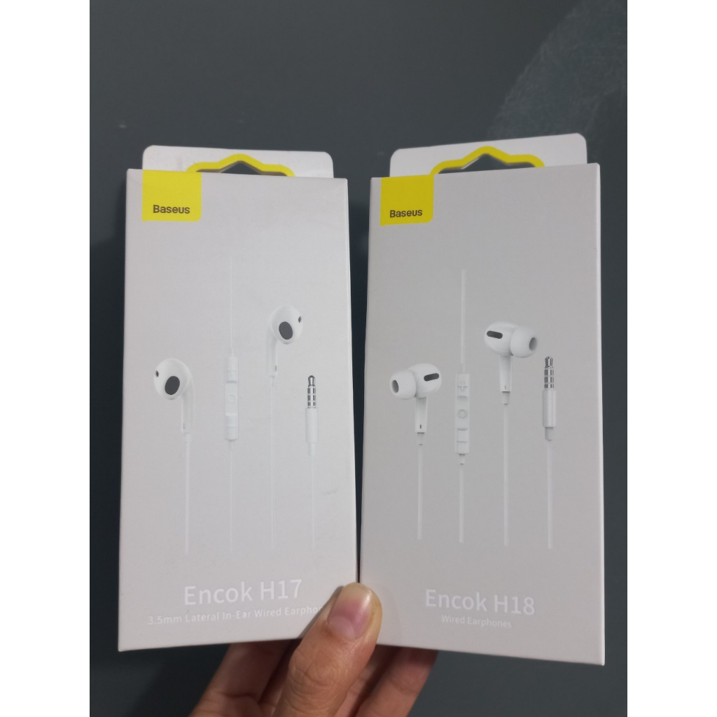 Tai nghe dây nhét tai jack cắm 3.5mm Baseus H17 H18