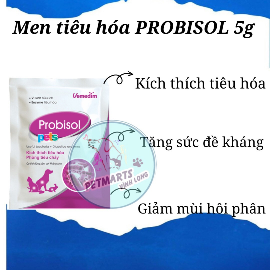 Men tiêu hoá cho chó mèo Probisol Vemedim gói 5g