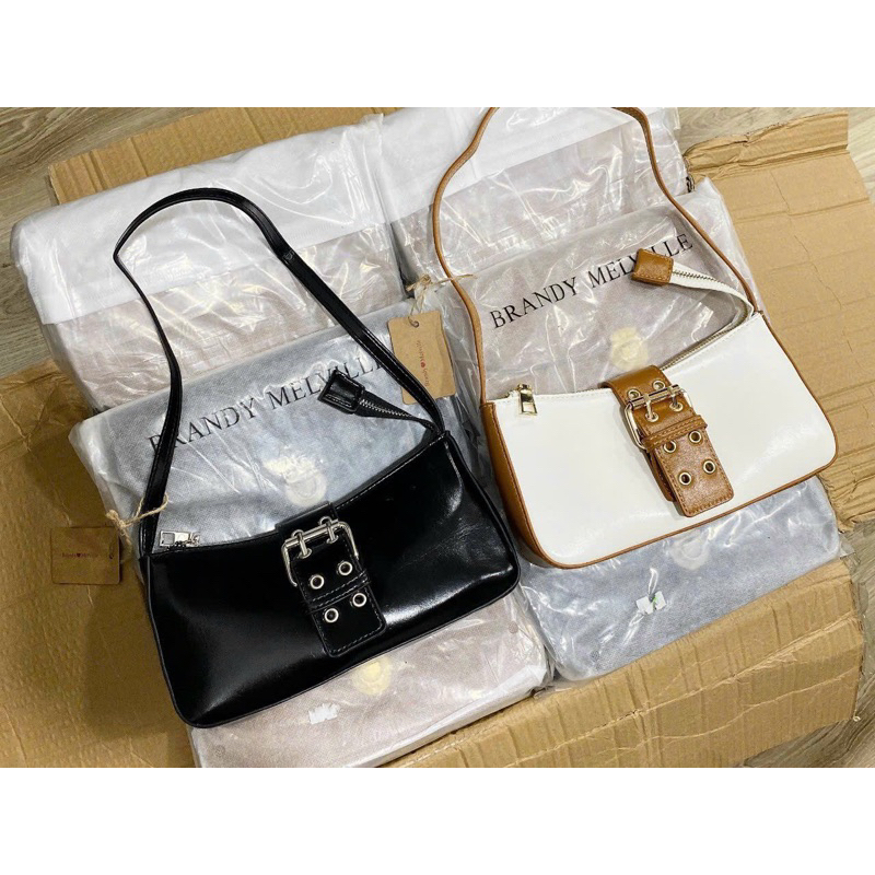 Túi nữ hiệu brandy melvile kẹp nách thời trang khoá gài trẻ trung da đẹp
