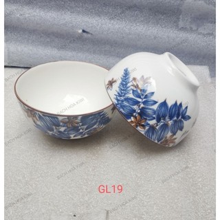 Chén sứ chén cơm hoa văn 4d mấu Happy family / chén sứ trắng 11cm