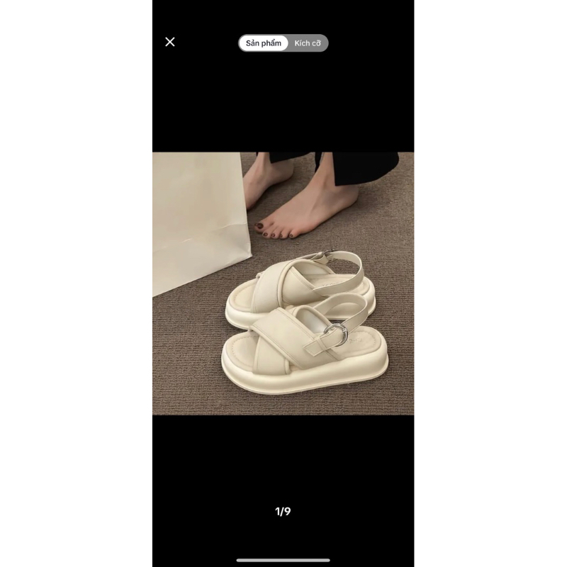 SANDAL QUAI CHÉO MÃ MỚI CHẤT DA MỀM SIÊU ÊM