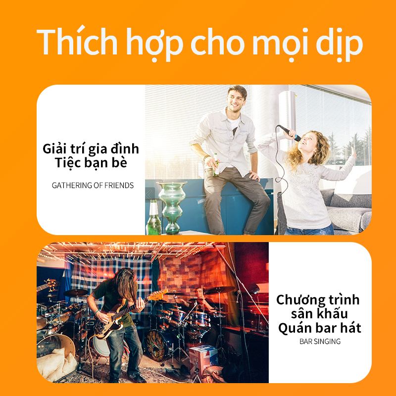 Micro không dây mới một cho hai micro phù hợp cho những buổi họp mặt gia đình karaoke