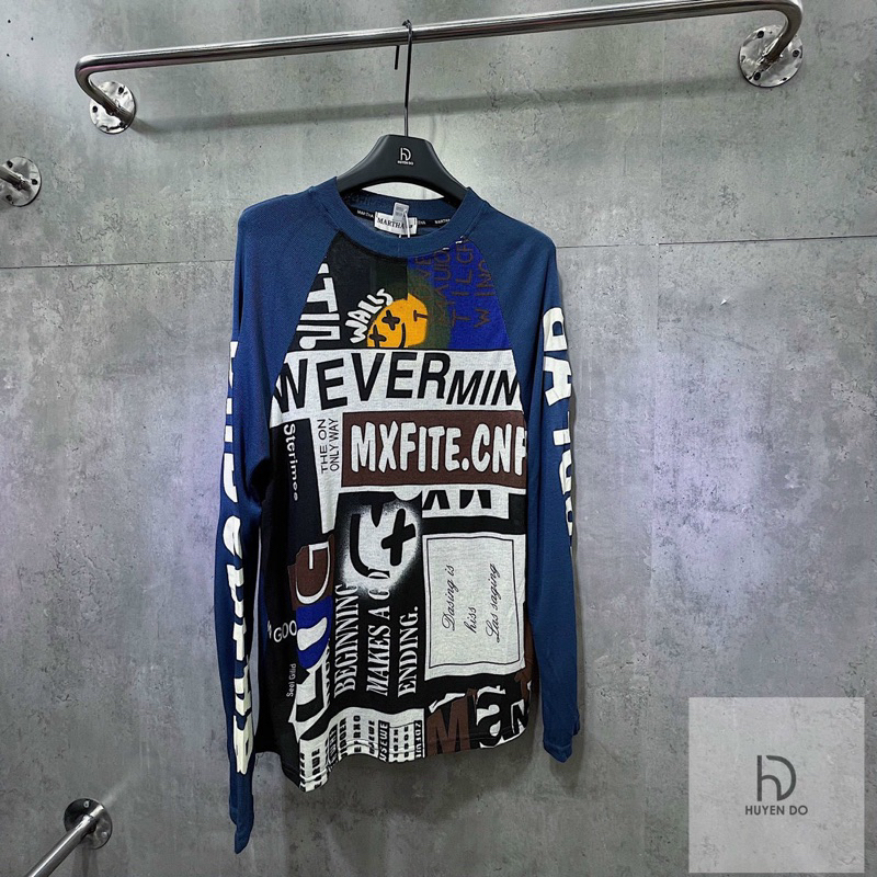 Áo thun chữ tay dài hoạ tiết