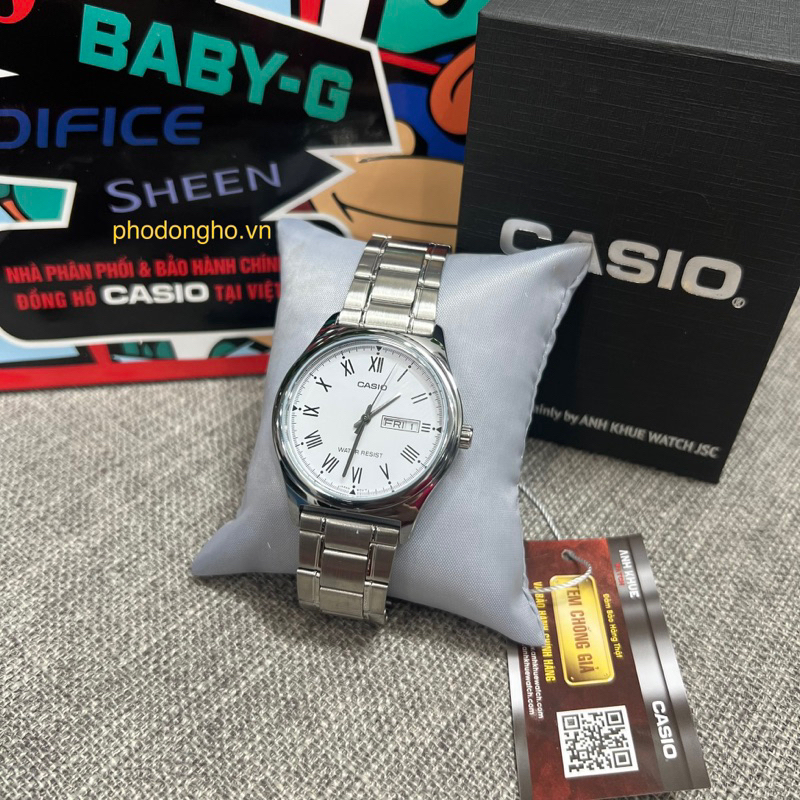 Đồng hồ nam dây kim loại Casio Anh Khuê MTP-V006D-7BUDF
