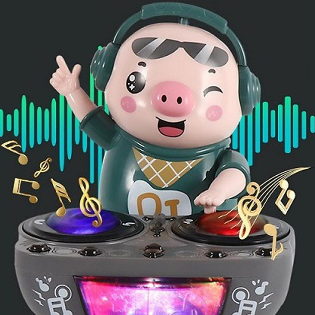 Chú heo chơi DJ