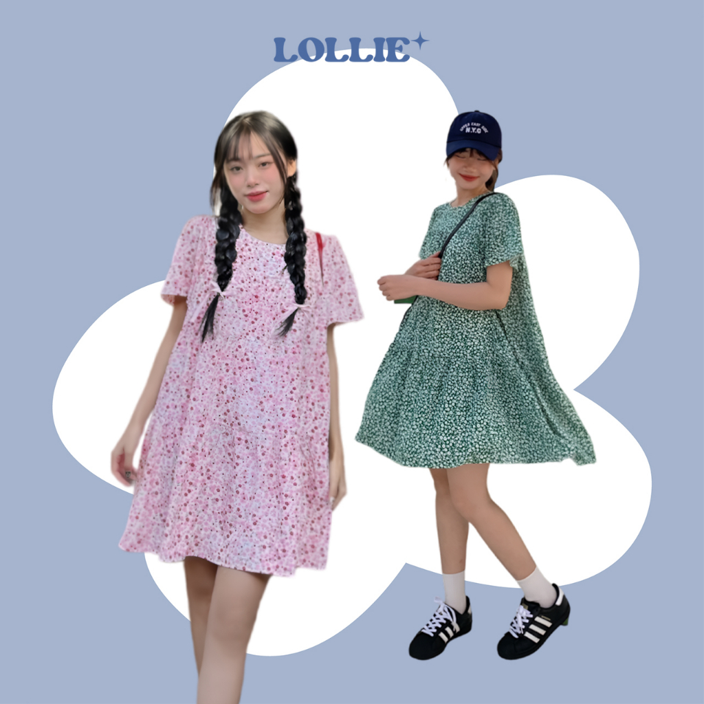 váy babydoll hoa nhí 3 tầng ngắn tay TKV79 TKV170 LOLLIE STUDIO
