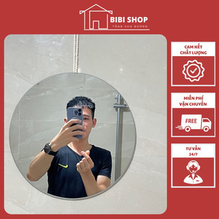 Gương treo tường tròn 30cm decor xinh , Gương dán tường soi toàn thân