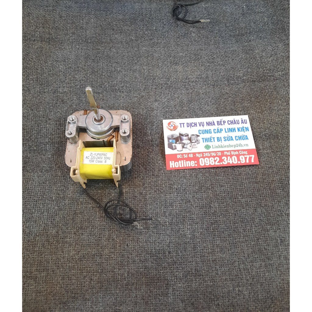 Motor - động cơ quạt nồi chiên không dầu, lò nướng thủy tinh; màu vàng trục 5 ly