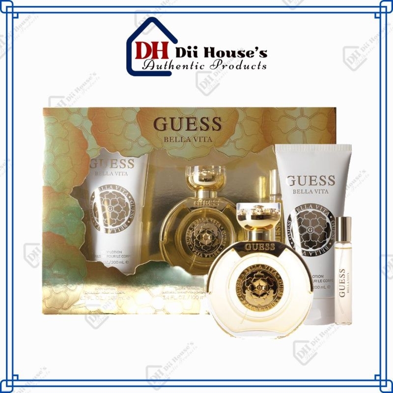 Set Nước Hoa Nữ Guess Bella Vita (Nước Hoa 100ml + Nước Hoa Mini 15ml + Lotion 100ml)