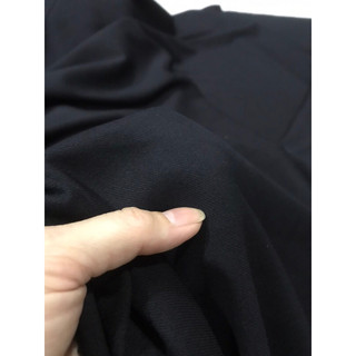 Vải Quần Tây ,Đầm Váy Vest Nữ(khổ 1m5) đen tuyền dày vừa co giãn,chất liệu cotton