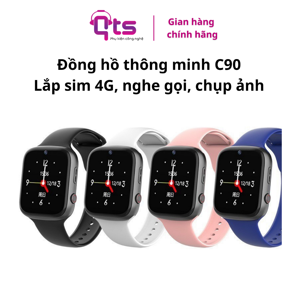 Đồng Hồ Thông Minh Cho Trẻ em, Học sinh, Sinh Viên, Chính Hãng QTS, Lắp Sim Gọi, Video Call Watch, Định vị GPS