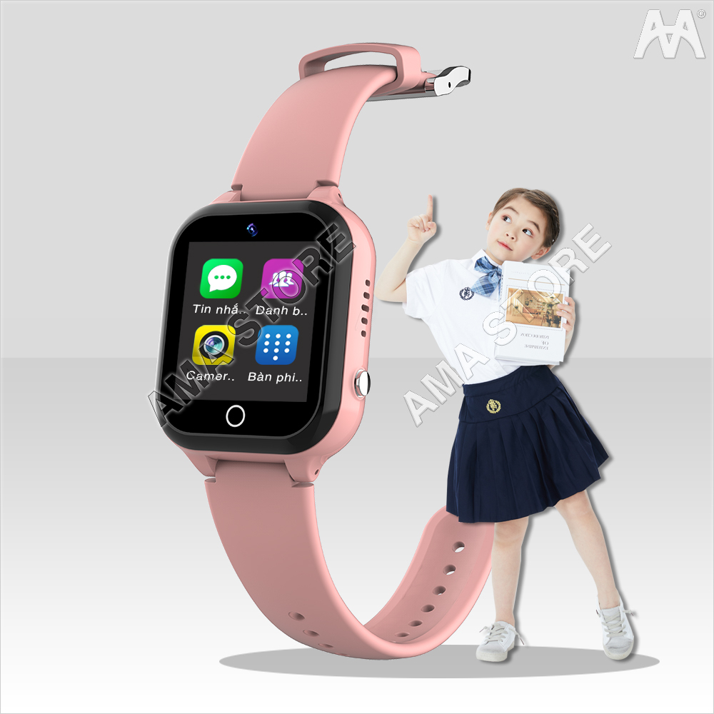 Đồng Hồ Thông Minh Cho Trẻ em, Học sinh, Sinh Viên, Chính Hãng QTS, Lắp Sim Gọi, Video Call Watch, Định vị GPS