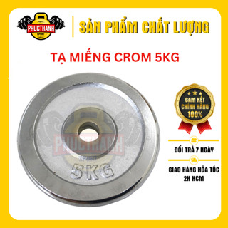 Tạ miếng tạ bánh tạ đĩa kim loại crom Reefit 5kg