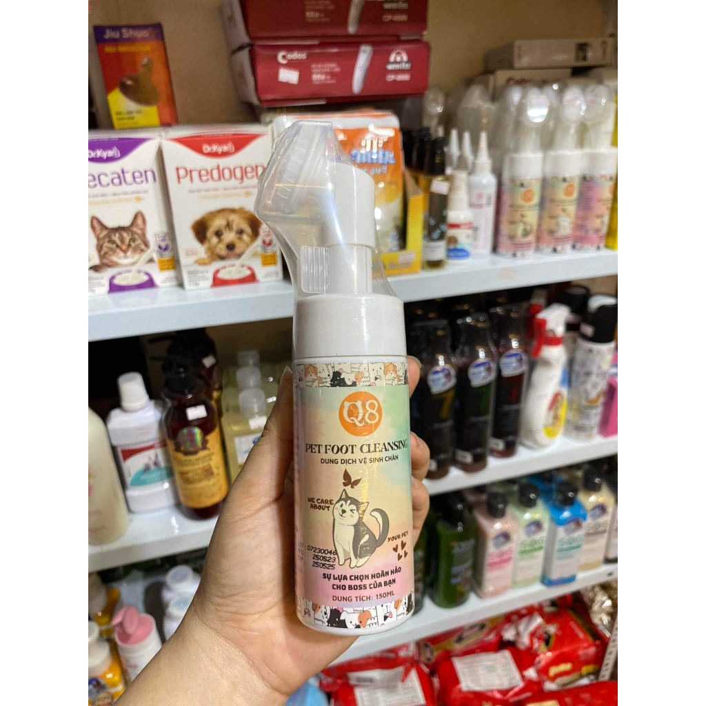 Bọt vệ sinh bàn chân cho chó mèo Q8